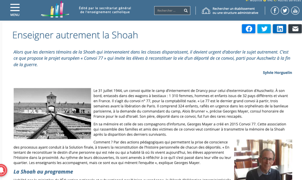 Enseigner autrement la Shoah