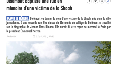 ArcInfo – Une rue baptisée en mémoire d’une victime du convoi 77